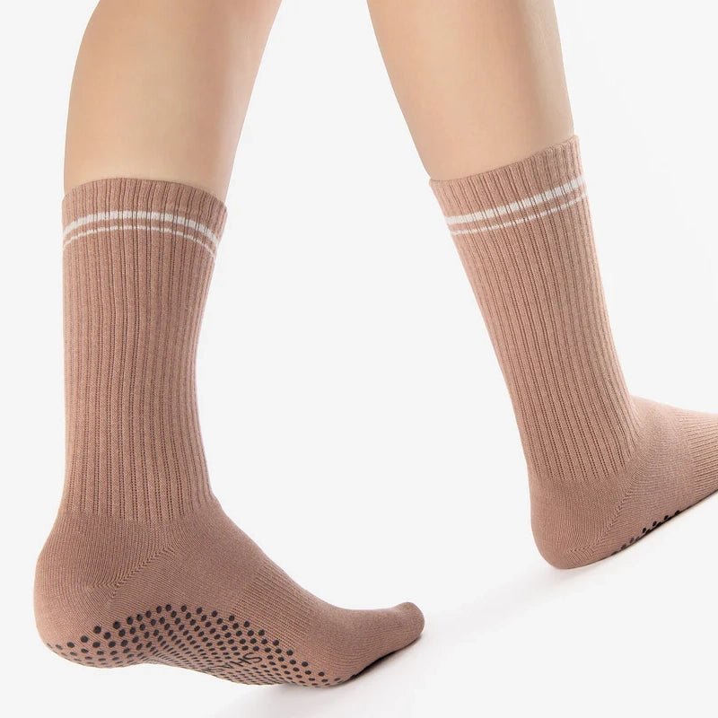 Halo Crew Grip Socks for Workouts - Sand