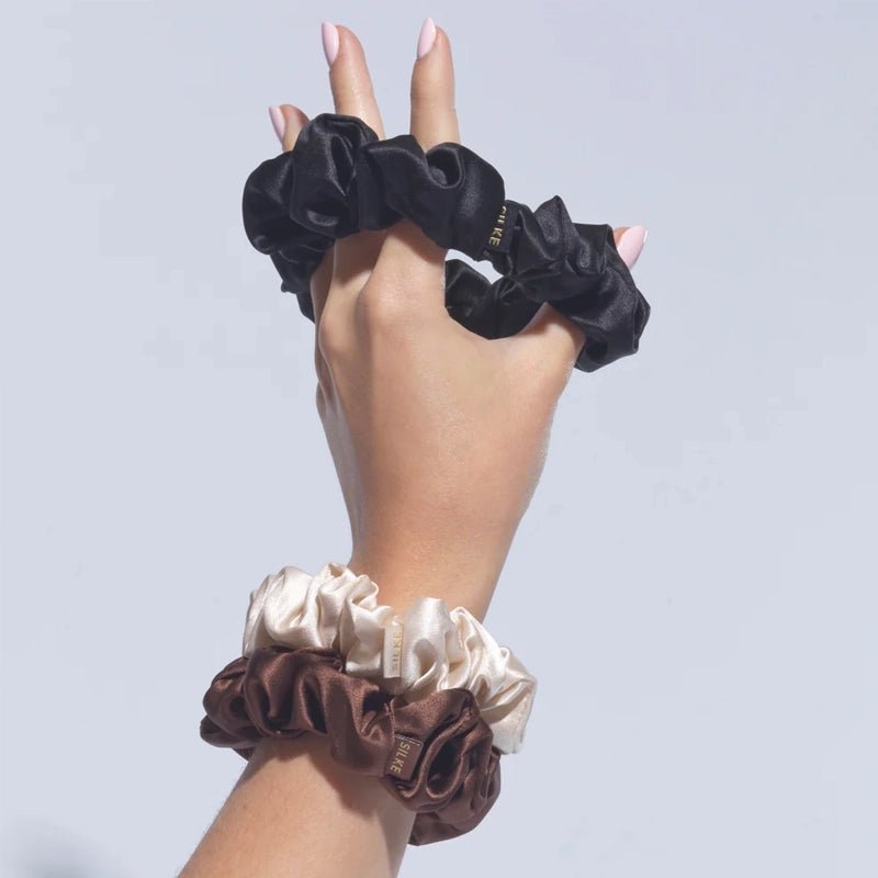 Large Silk Hair Scrunchies - 3pcs