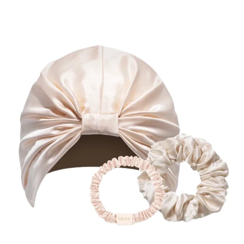Silk Bonnet, Scrunchie &amp; Hair Tie Gift Set