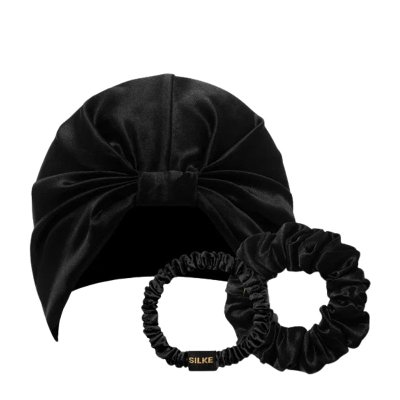 Silk Bonnet, Scrunchie &amp; Hair Tie Gift Set