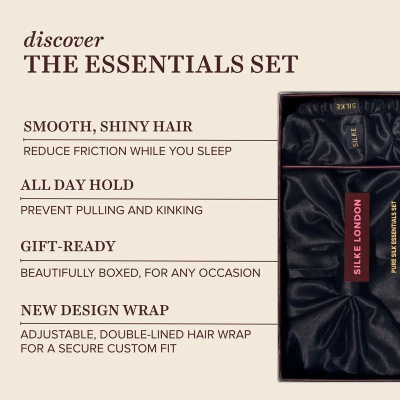 Silk Bonnet, Scrunchie &amp; Hair Tie Gift Set