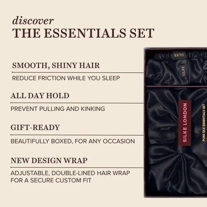 Silk Bonnet, Scrunchie &amp; Hair Tie Gift Set
