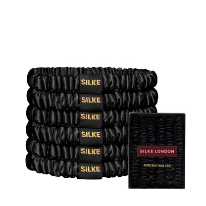 Silk Hair Scrunchies Set – Skinny - 6pcs