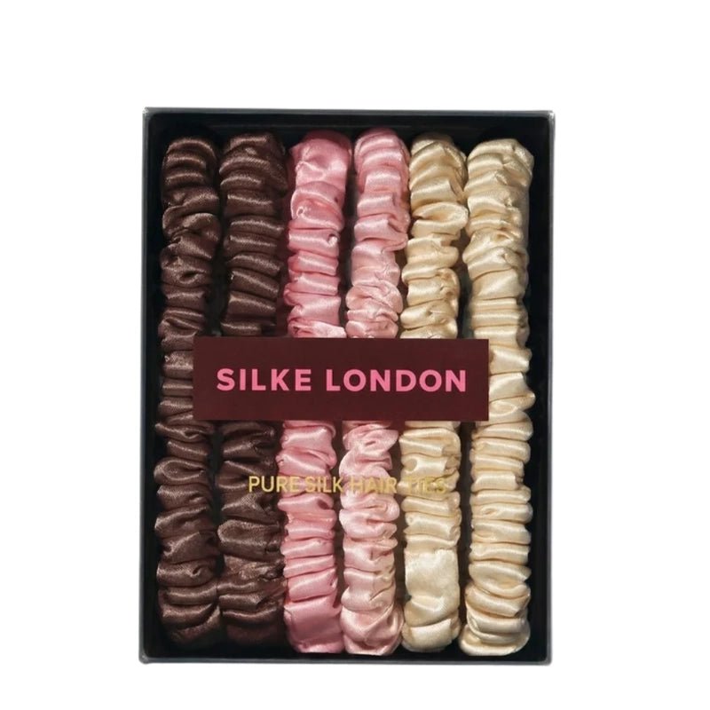 Silk Hair Scrunchies Set – Skinny - 6pcs