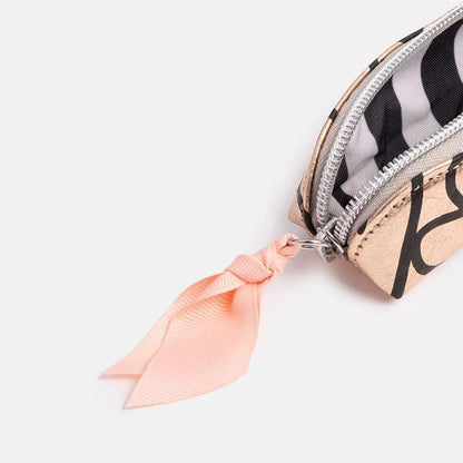 Slim Pencil / Makeup Case with Monochrome Stripe Lining - Waha Lifestyle