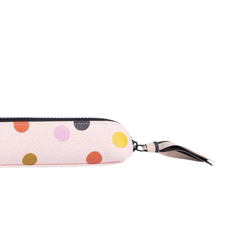 Slim Pencil / Makeup Case with Monochrome Stripe Lining - Waha Lifestyle