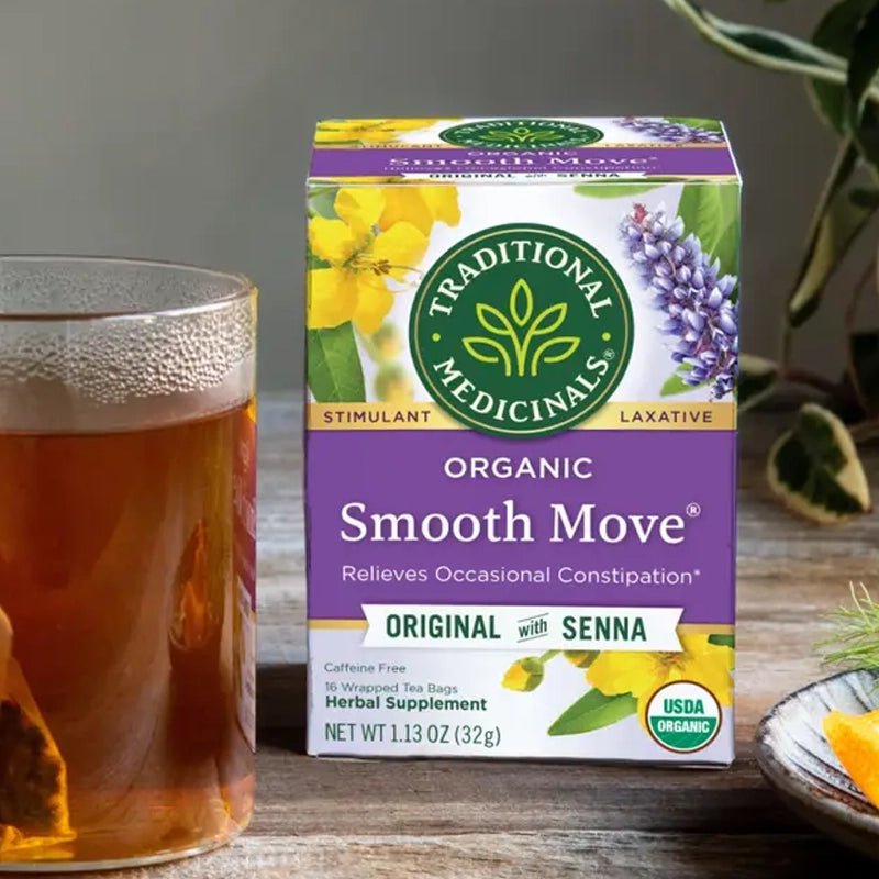 TRADITIONAL MEDICINALS Smooth Move Caffeine - Free Herbal Tea - 16bags - Waha Lifestyle