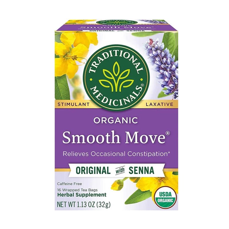 TRADITIONAL MEDICINALS Smooth Move Caffeine - Free Herbal Tea - 16bags - Waha Lifestyle