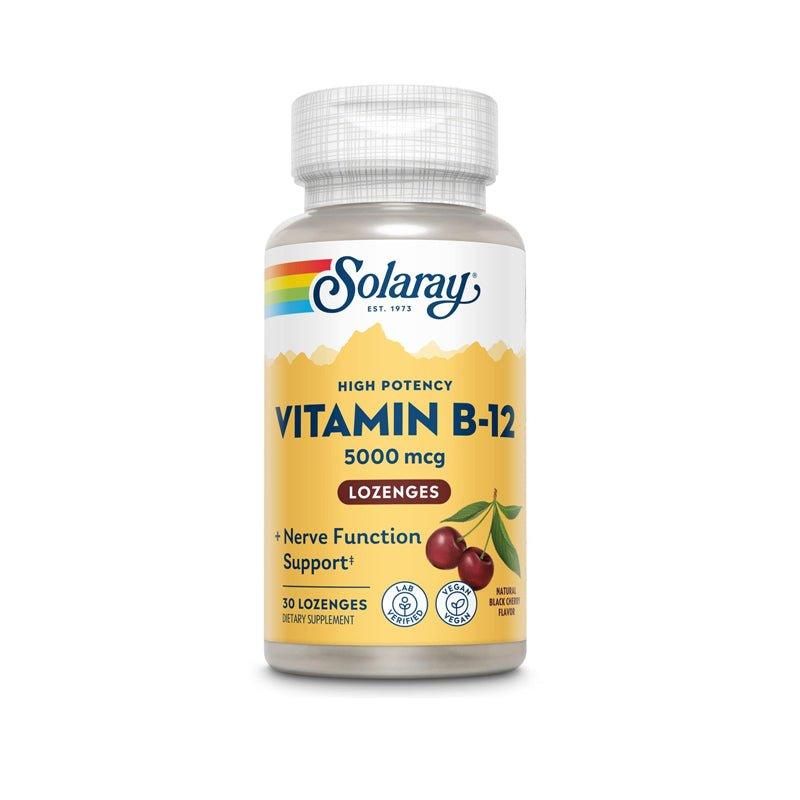 Solaray Vitamin B12 5000mcg Lozenges - 30pcs - Waha Lifestyle