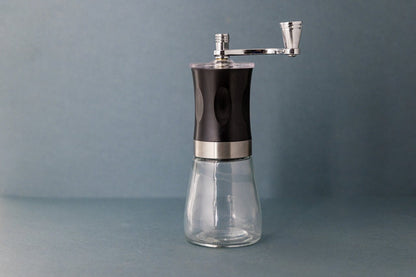 Stainless Steel &amp; Glass Manual Coffee Grinder - Waha Lifestyle