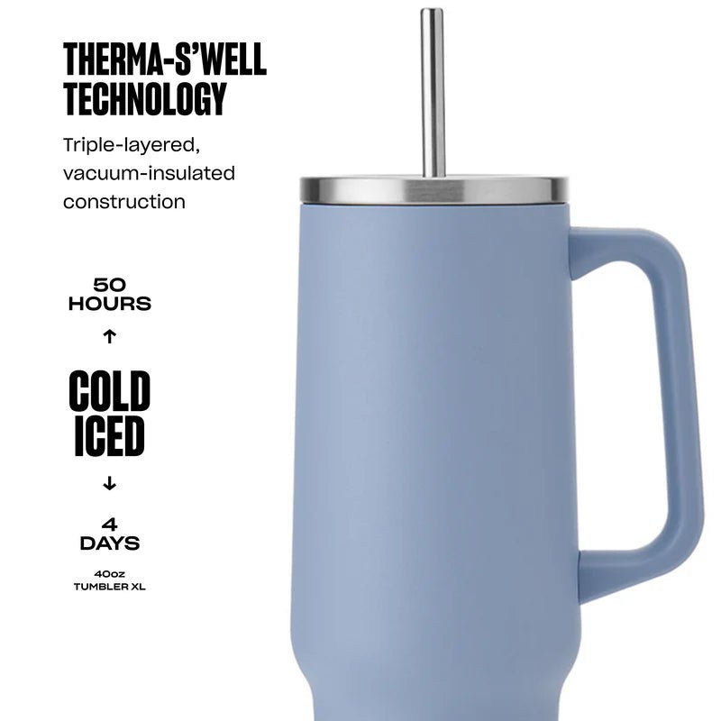 Stainless Steel Tumbler XL with Straw and Handle - 1180ml - Waha Lifestyle