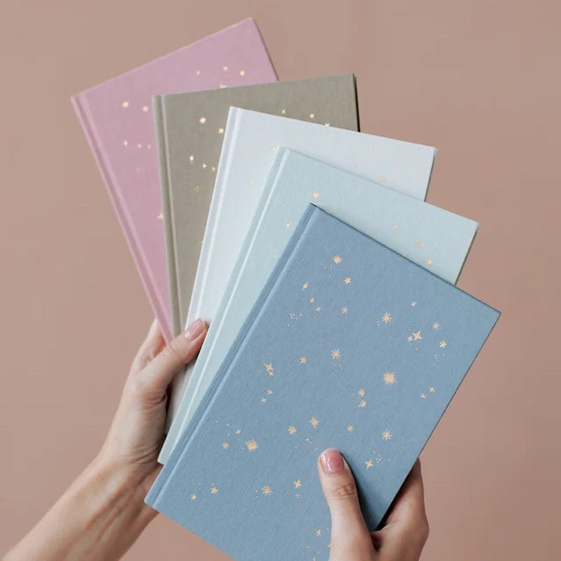 Starry Lined Notebook with Gold Foil Detailing - Waha Lifestyle