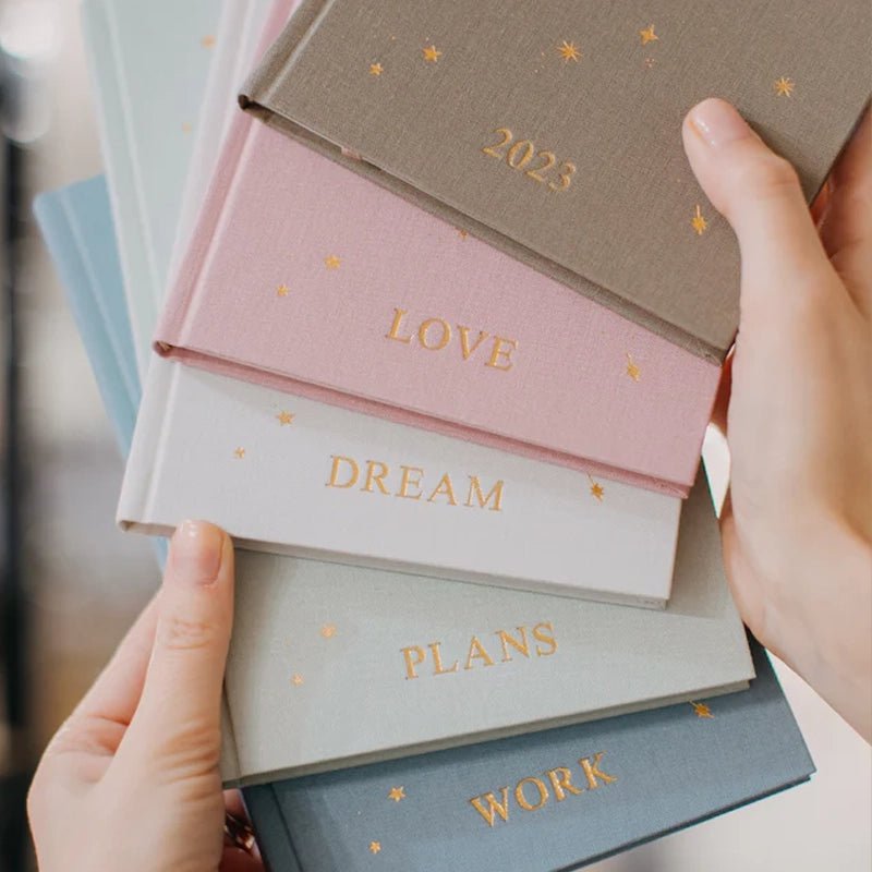 Starry Lined Notebook with Gold Foil Detailing - Waha Lifestyle