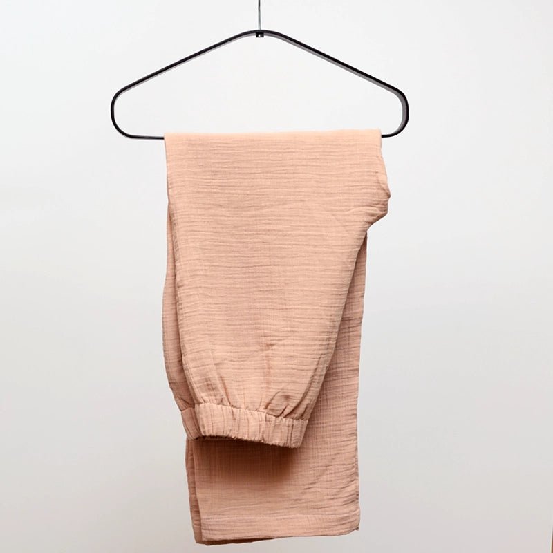 HAWA Stella Cotton Pants With Elastic Waist - Light Peach - Waha Lifestyle