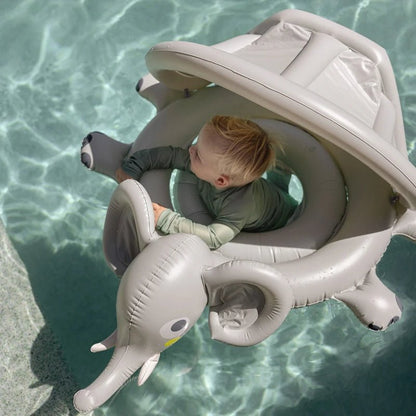 Inflatable Baby Float with Safety Seat and Sunshade - Eli the Elephant