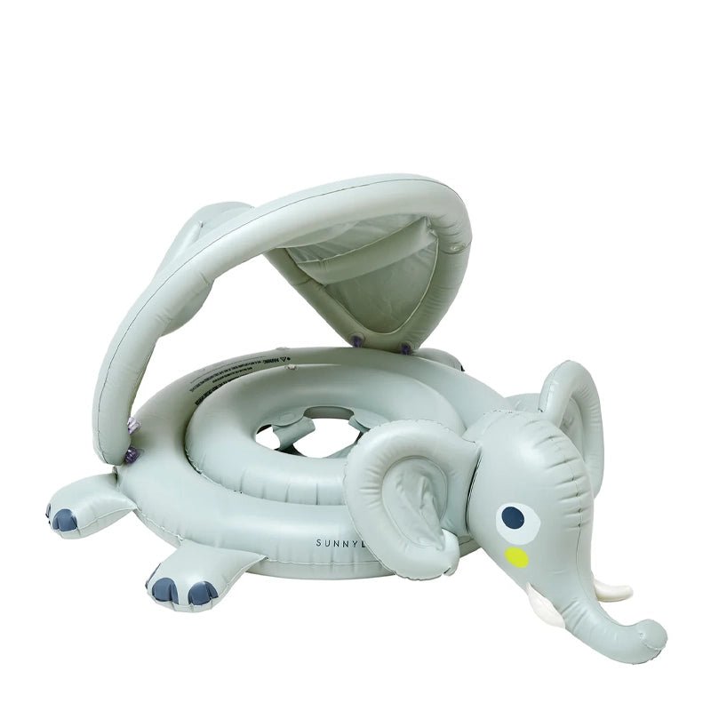 Inflatable Baby Float with Safety Seat and Sunshade - Eli the Elephant