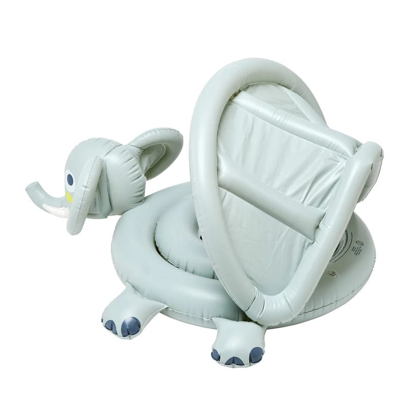 Inflatable Baby Float with Safety Seat and Sunshade - Eli the Elephant