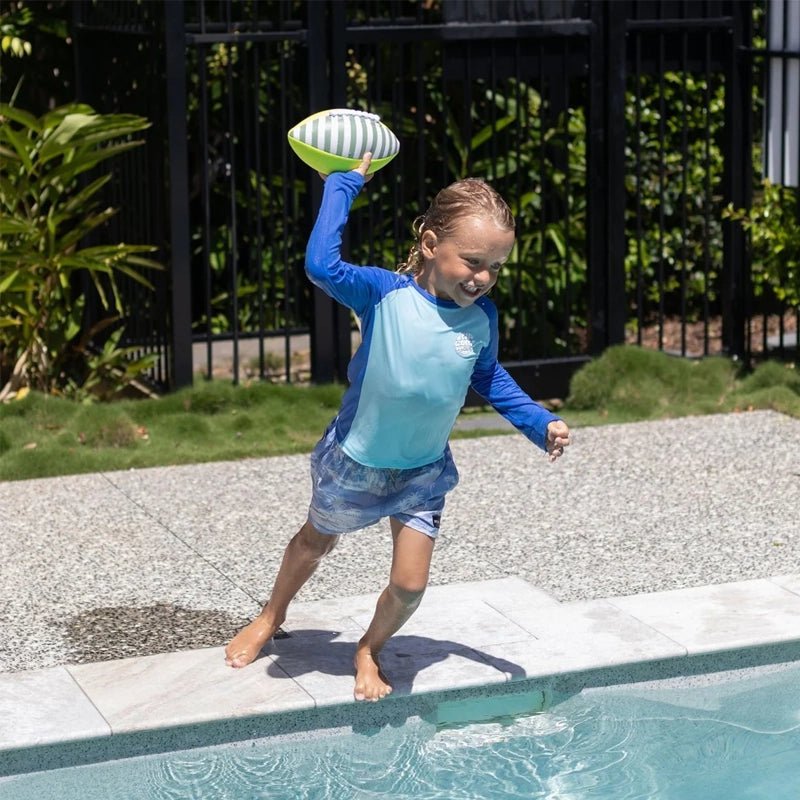 Inflatable Kids Football Float with Neoprene Grip – Citrus Yellow