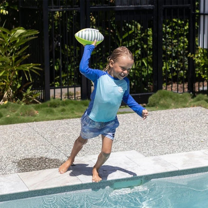 Inflatable Kids Football Float with Neoprene Grip – Citrus Yellow