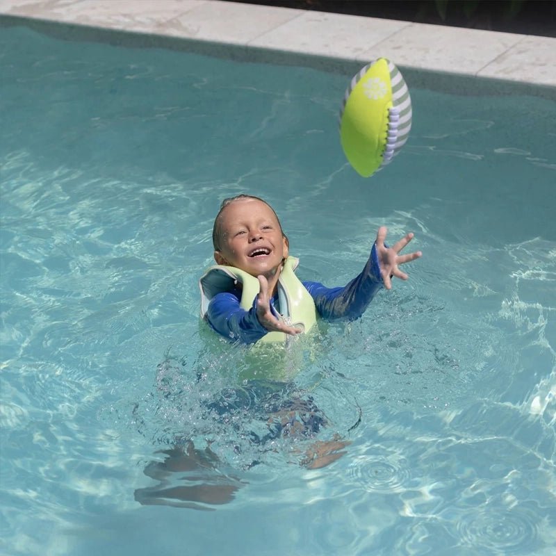 Inflatable Kids Football Float with Neoprene Grip – Citrus Yellow