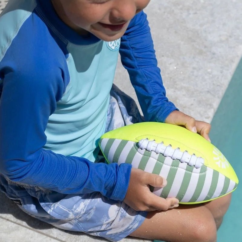 Inflatable Kids Football Float with Neoprene Grip – Citrus Yellow