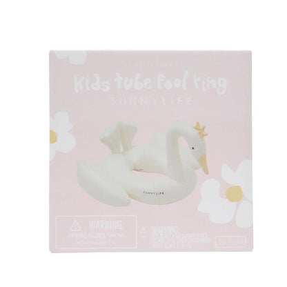 Inflatable Kids Pool Ring Float for Swimming and Water Play - Princess Swan