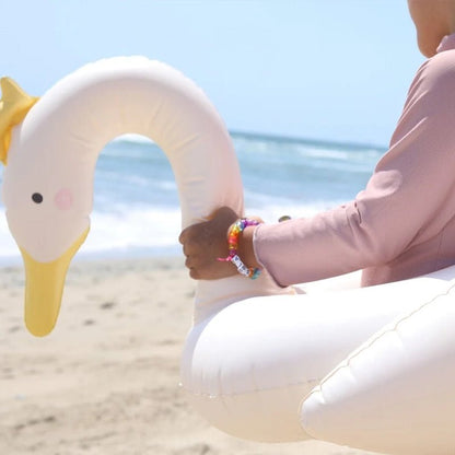 Inflatable Kids Pool Ring Float for Swimming and Water Play - Princess Swan