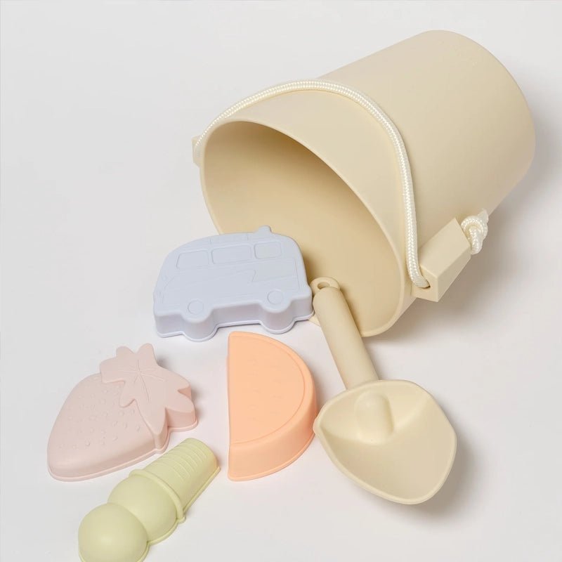 Kids Beach Silicone Bucket &amp; Spade Set - 6pcs