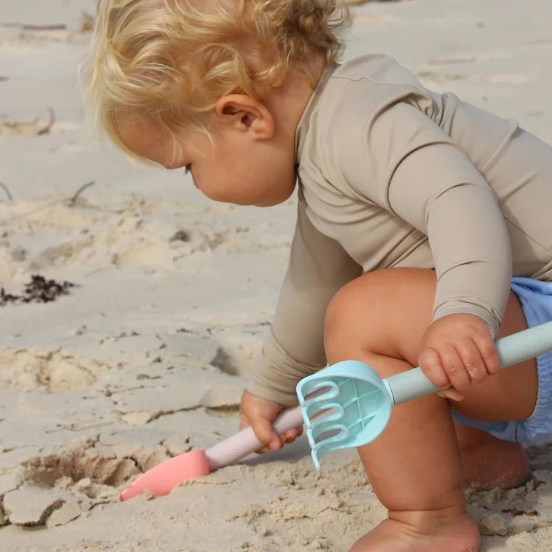 Kids Silicone Beach Spade &amp; Rake Set