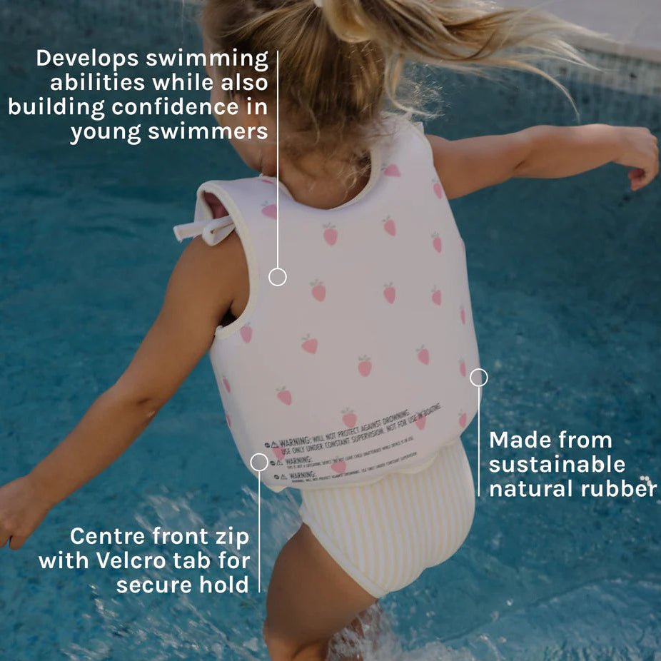 SUNNYLIFE Swim Vest For Kids - Strawberry Sunshine Pink in Kuwait - Waha Lifestyle