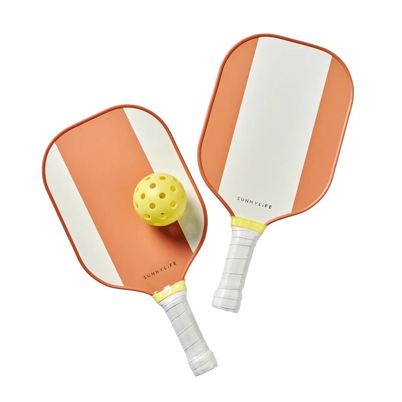 Wooden Pickleball Set with Lightweight Paddles and Carry Case