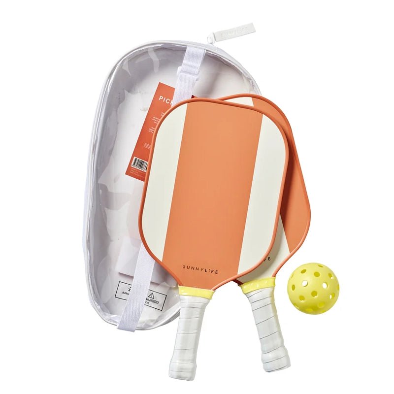 Wooden Pickleball Set with Lightweight Paddles and Carry Case