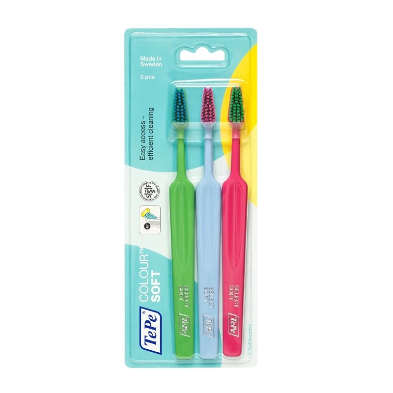 Assorted Color Soft Toothbrush - 3pcs