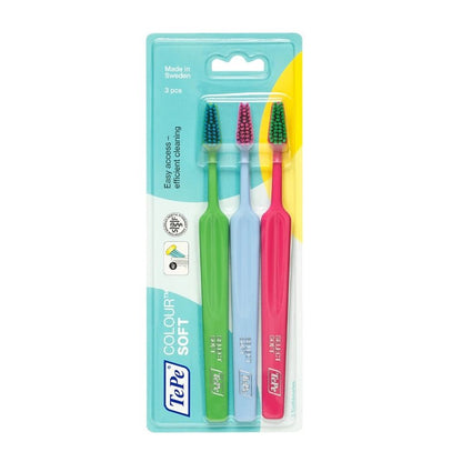 Assorted Color Soft Toothbrush - 3pcs