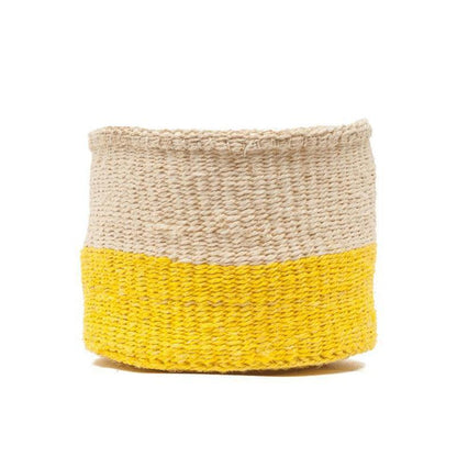 The Basket Room Alizeti Woven Basket - Yellow - Waha Lifestyle