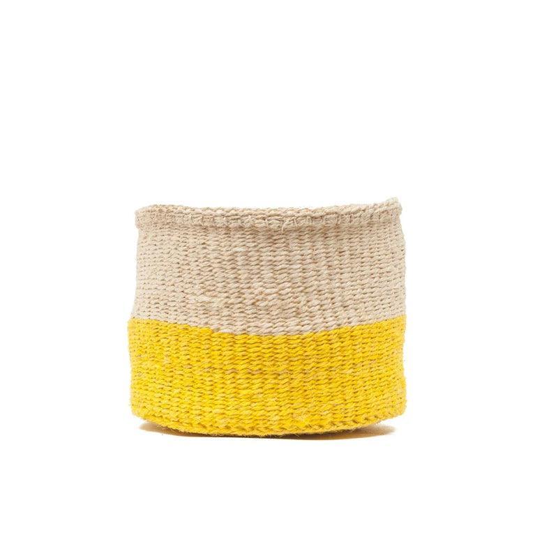 The Basket Room Alizeti Woven Basket - Yellow - Waha Lifestyle