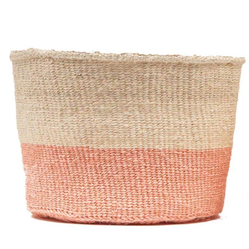 The Basket Room Jioni Woven Basket - Dusky Pink - Waha Lifestyle