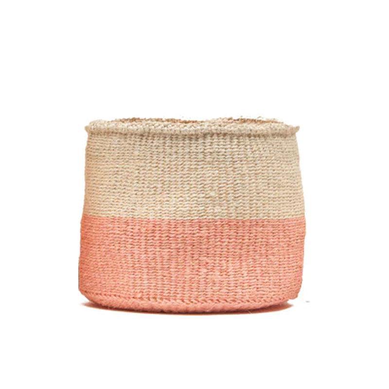 The Basket Room Jioni Woven Basket - Dusky Pink - Waha Lifestyle