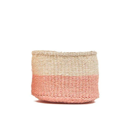 The Basket Room Jioni Woven Basket - Dusky Pink - Waha Lifestyle