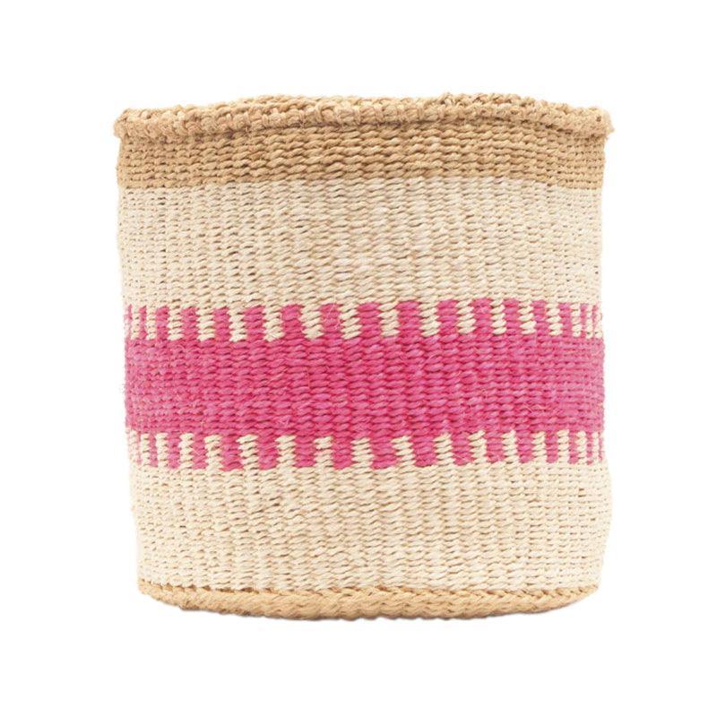 The Basket Room Kuzuia Woven Storage Basket - Fluoro Pink - Waha Lifestyle