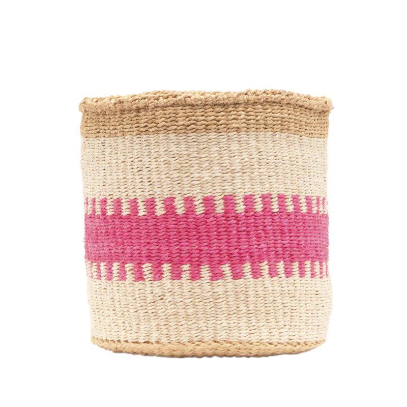 The Basket Room Kuzuia Woven Storage Basket - Fluoro Pink - Waha Lifestyle