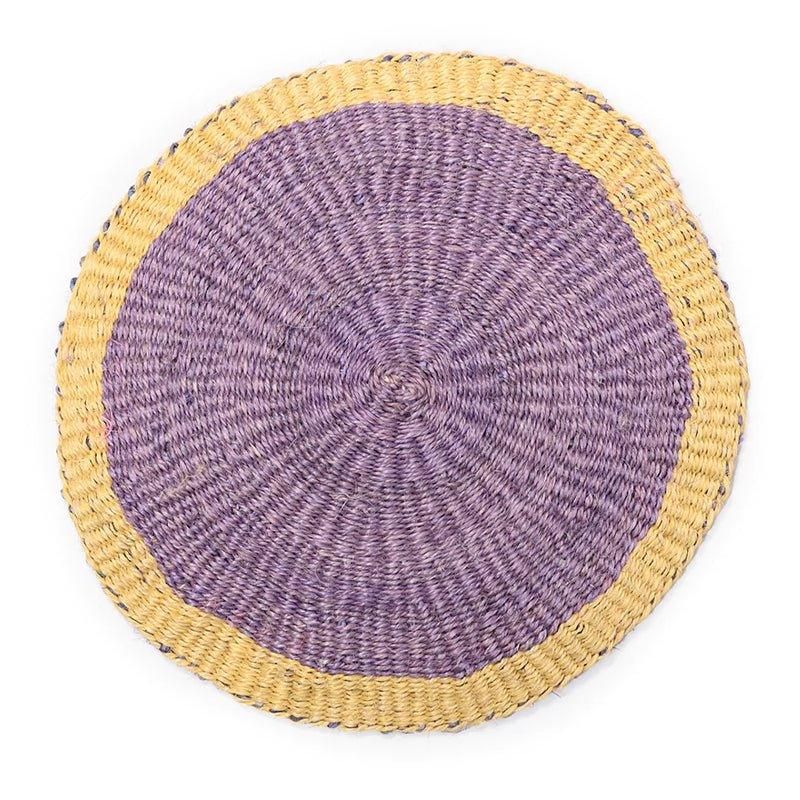 The Basket Room Mosi Woven Placemat - Lavender & Yellow - Waha Lifestyle