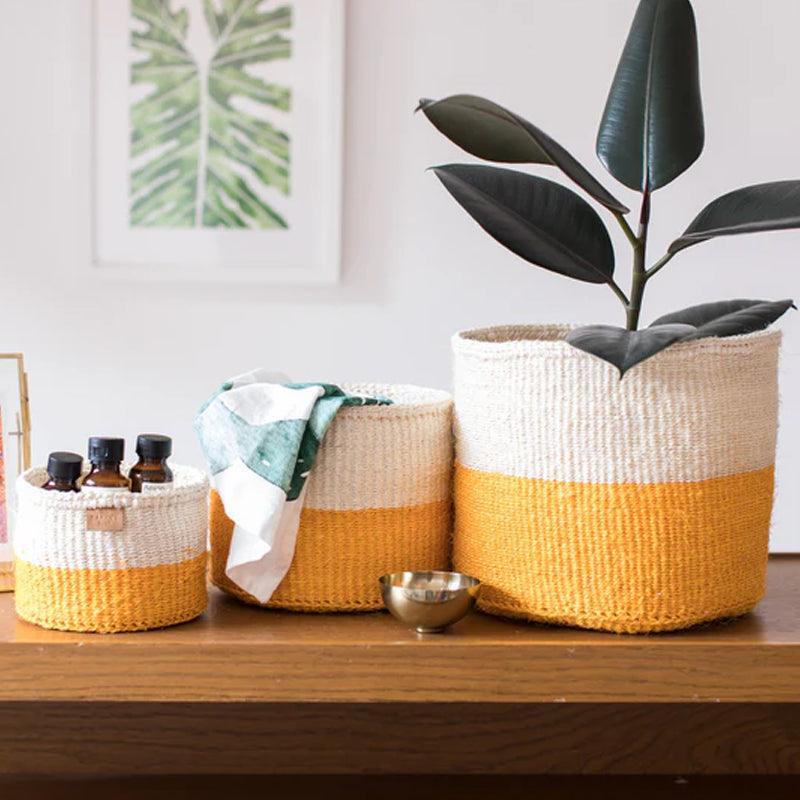 The Basket Room Rukia Woven Basket - Orange - Waha Lifestyle