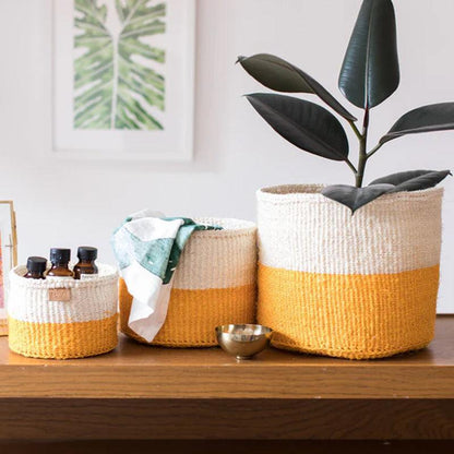 The Basket Room Rukia Woven Basket - Orange - Waha Lifestyle