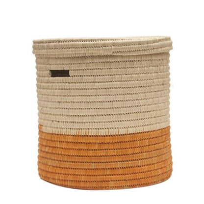 The Basket Room Wapi Lidded Laundry Basket - Orange - Waha Lifestyle