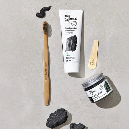 Bamboo Charcoal Infused Toothbrush with  Soft Bristles for Adults