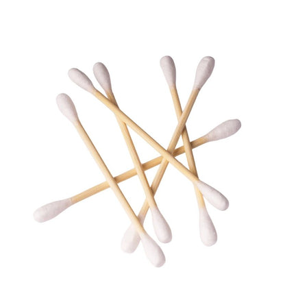 Natural Bamboo Cotton Swabs – Soft White Ear Cleaning Sticks