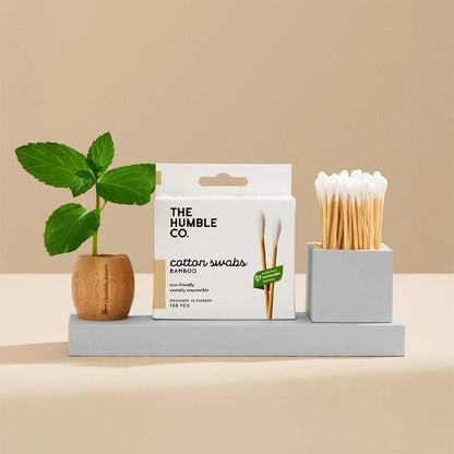 Natural Bamboo Cotton Swabs – Soft White Ear Cleaning Sticks