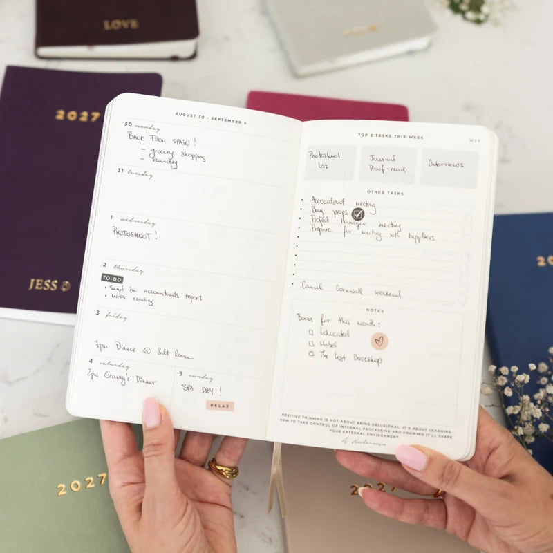 2027 Minimal Weekly Planner with Flexi Cover - 13 x 21cm