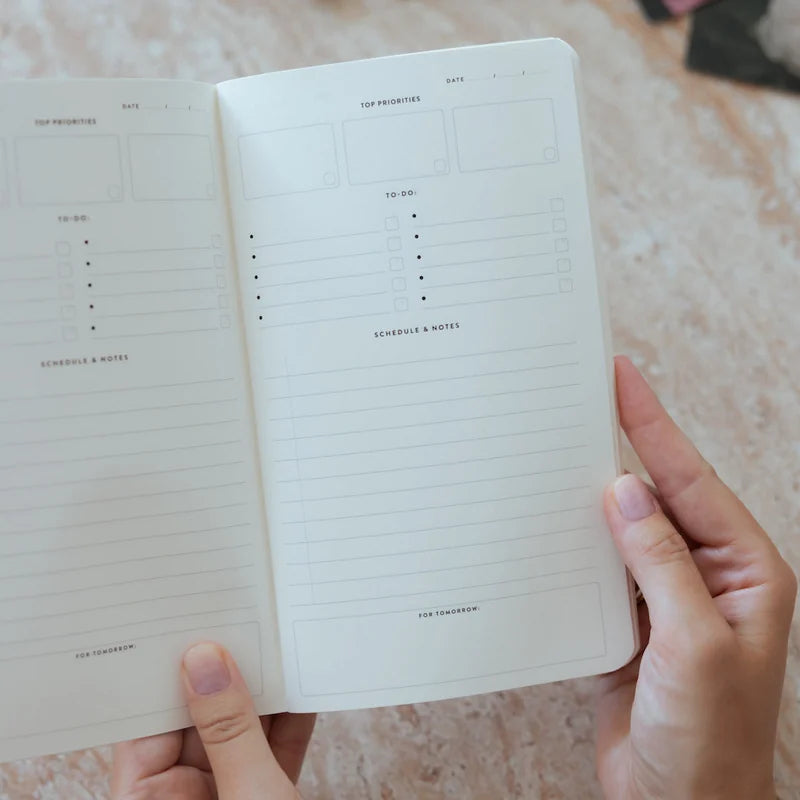Undated Daily Planner Notebook Insert - 64 Pages